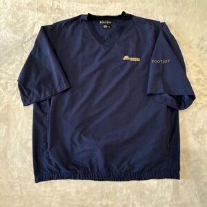FootJoy Mens XL‎ Golf Pullover Short Sleeve Navy Windbreaker Jacket